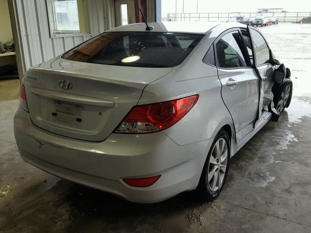 KMHCU4AE5DU288286 - 2013 HYUNDAI ACCENT GLS SILVER photo 4