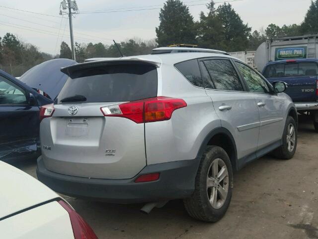 JTMRFREV3DD007389 - 2013 TOYOTA RAV4 XLE SILVER photo 4