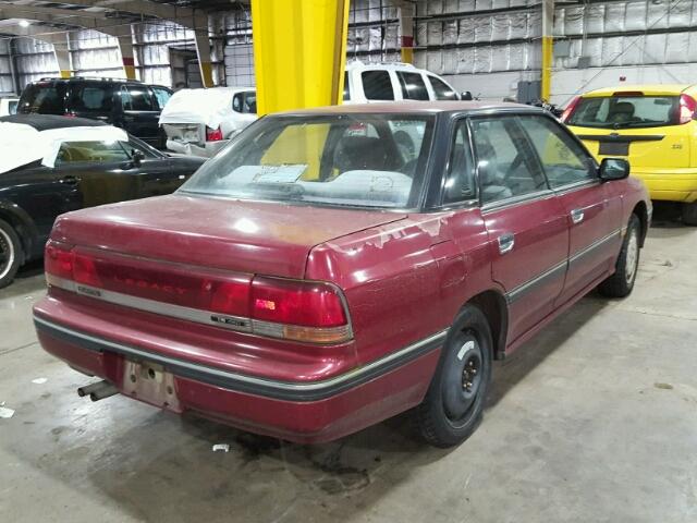 4S3BC6330R7646507 - 1994 SUBARU LEGACY L A MAROON photo 4