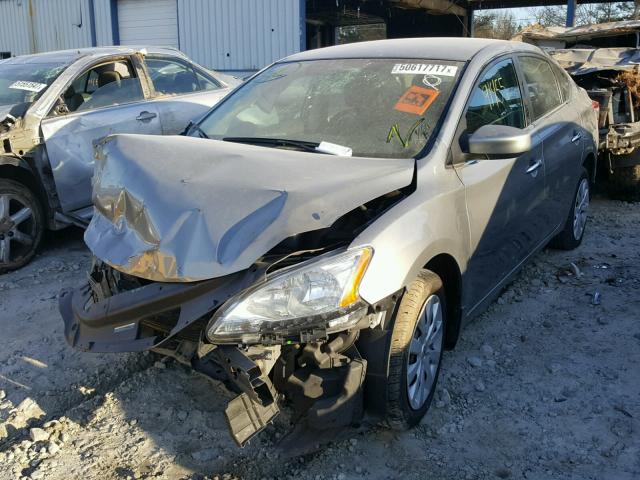 3N1AB7AP8EY263050 - 2014 NISSAN SENTRA S GRAY photo 2