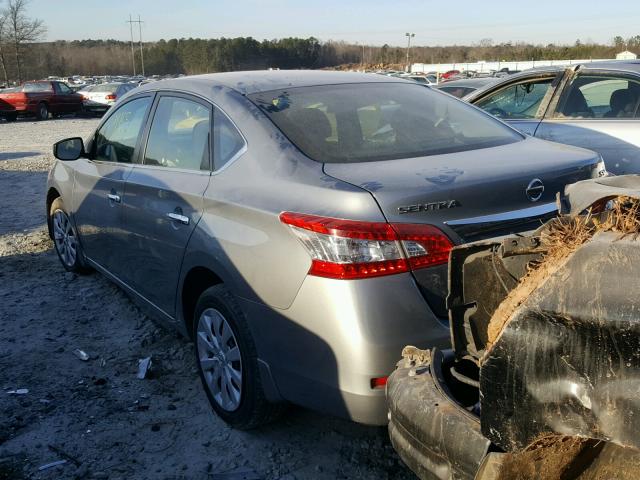 3N1AB7AP8EY263050 - 2014 NISSAN SENTRA S GRAY photo 3