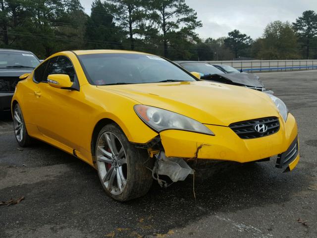 KMHHU6KH2AU005073 - 2010 HYUNDAI GENESIS CO YELLOW photo 1