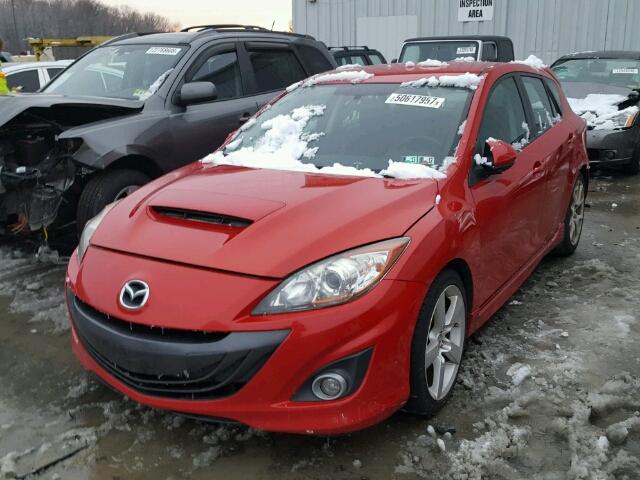 JM1BL1H46A1255485 - 2010 MAZDA SPEED 3 RED photo 2