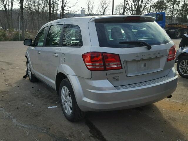 3C4PDCAB4DT731009 - 2013 DODGE JOURNEY SE SILVER photo 3