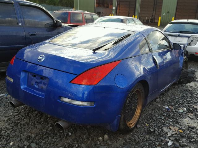 JN1AZ34D86M305145 - 2006 NISSAN 350Z COUPE BLUE photo 4