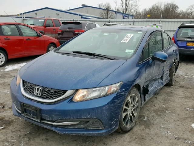 2HGFB2F85DH539763 - 2013 HONDA CIVIC EX BLUE photo 2