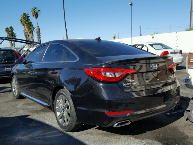 5NPE34AF5FH042862 - 2015 HYUNDAI SONATA SPO BLACK photo 3