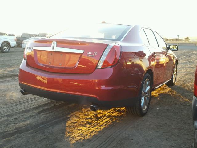 1LNHL9FT4BG603538 - 2011 LINCOLN MKS RED photo 4