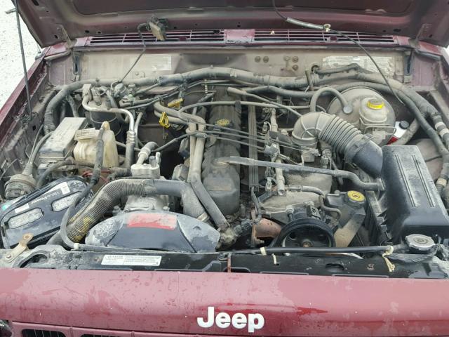 1J4FF48S9YL143829 - 2000 JEEP CHEROKEE S BURGUNDY photo 7