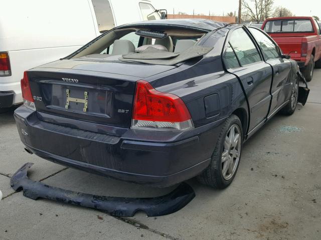 YV1RS592352440674 - 2005 VOLVO S60 2.5T BLACK photo 4