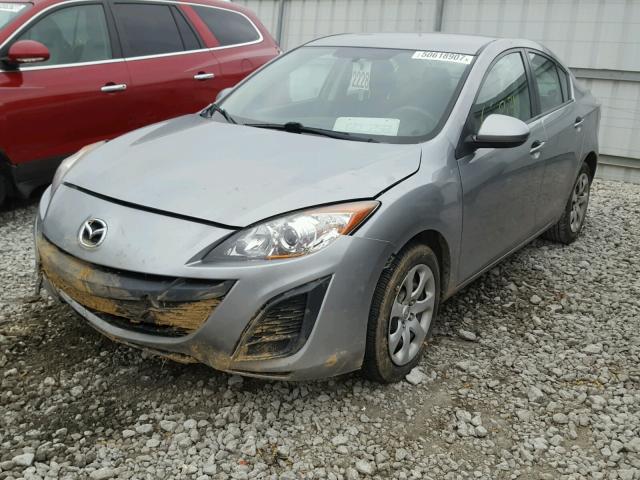 JM1BL1SF9A1298180 - 2010 MAZDA 3 I GRAY photo 2