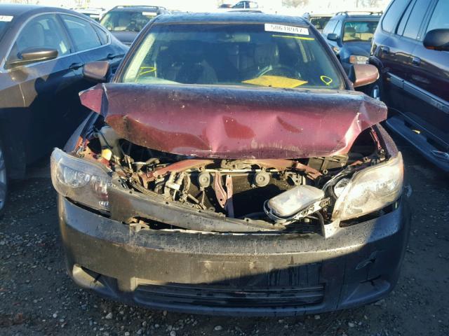 JTKDE177950007508 - 2005 TOYOTA SCION TC 勃艮第红 照片 9