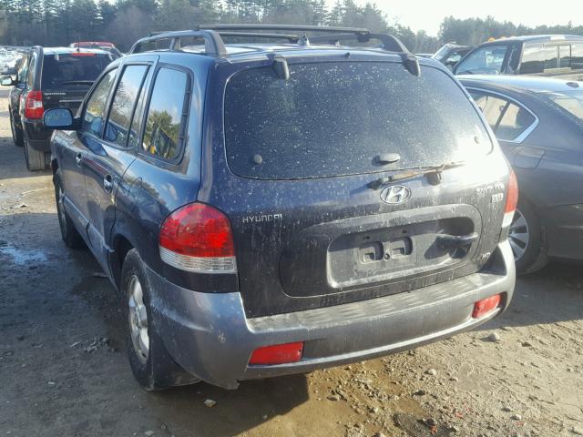 KM8SC73E95U960428 - 2005 HYUNDAI SANTA FE G BLUE photo 3