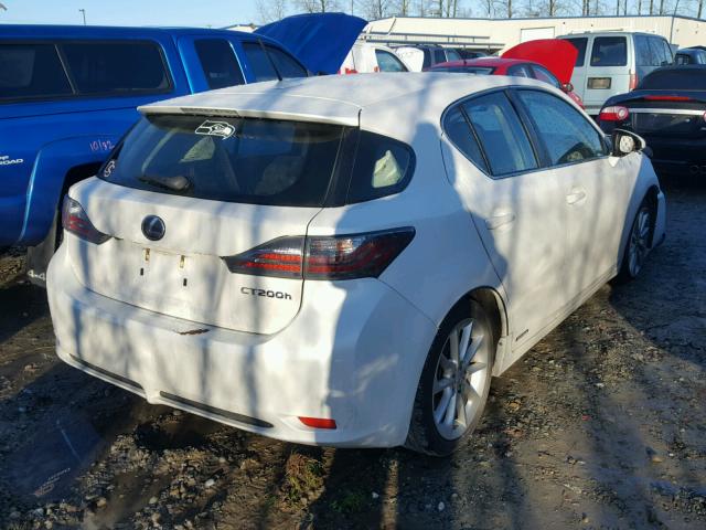 JTHKD5BH8C2073556 - 2012 LEXUS CT 200 WHITE photo 4