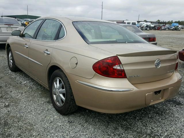 2G4WD532951242477 - 2005 BUICK LACROSSE C GOLD photo 3