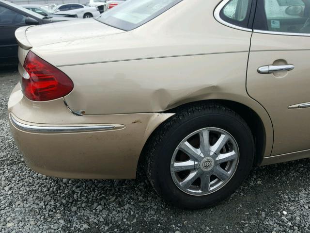 2G4WD532951242477 - 2005 BUICK LACROSSE C GOLD photo 9