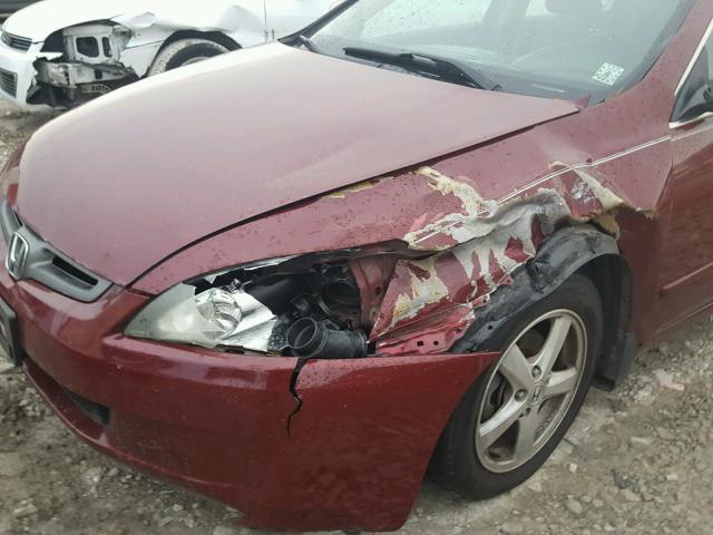 1HGCM567X4A014329 - 2004 HONDA ACCORD EX BURGUNDY photo 9