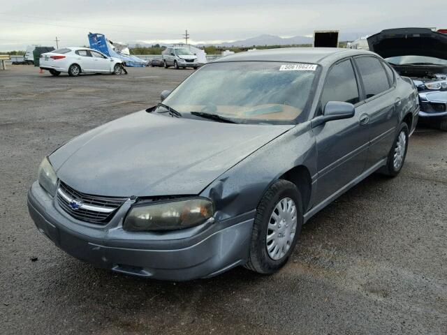 2G1WF55K549454796 - 2004 CHEVROLET IMPALA GRAY photo 2