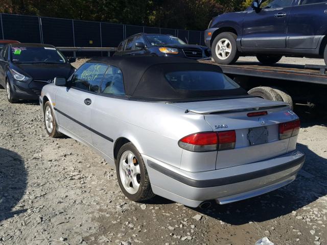 YS3DF78KXY7000470 - 2000 SAAB 9-3 SE SILVER photo 3