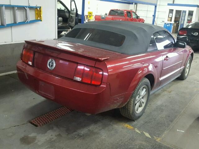 1ZVFT84N575272947 - 2007 FORD MUSTANG MAROON photo 4