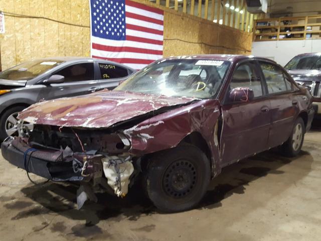 1G1NE52J116140429 - 2001 CHEVROLET MALIBU LS მუქწითელი ფოტო 2