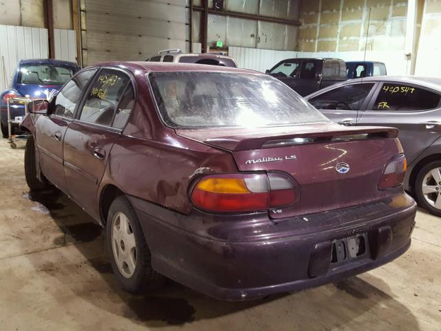1G1NE52J116140429 - 2001 CHEVROLET MALIBU LS მუქწითელი ფოტო 3