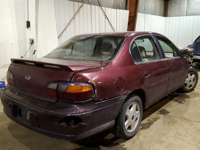 1G1NE52J116140429 - 2001 CHEVROLET MALIBU LS მუქწითელი ფოტო 4