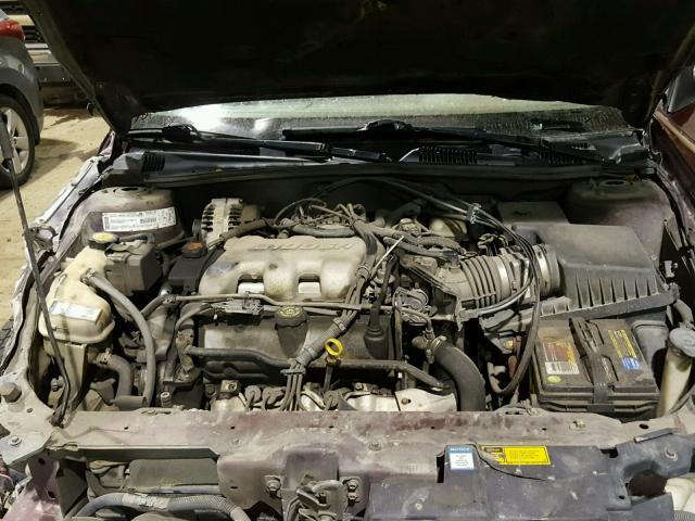 1G1NE52J116140429 - 2001 CHEVROLET MALIBU LS მუქწითელი ფოტო 7