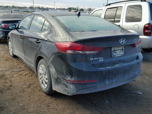 5NPD74LFXHH144044 - 2017 HYUNDAI ELANTRA SE BLACK photo 3