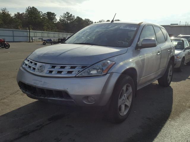 JN8AZ08TX5W304423 - 2005 NISSAN MURANO SL SILVER photo 2