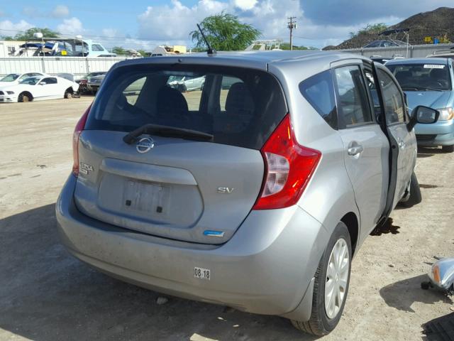 3N1CE2CP0FL436963 - 2015 NISSAN VERSA NOTE GRAY photo 4