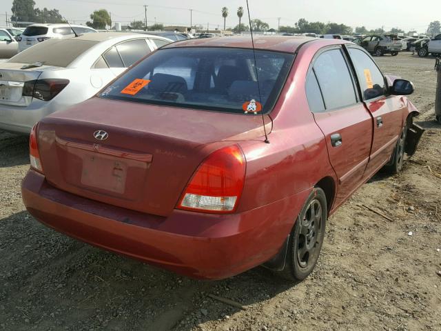 KMHDN45D83U524804 - 2003 HYUNDAI ELANTRA GL RED photo 4