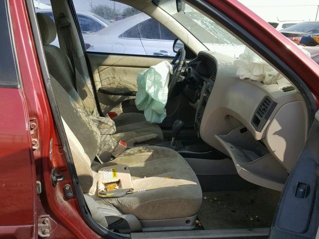 KMHDN45D83U524804 - 2003 HYUNDAI ELANTRA GL RED photo 5