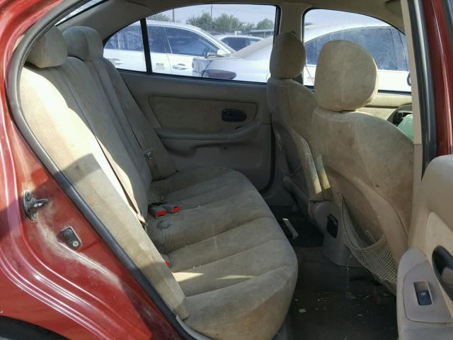 KMHDN45D83U524804 - 2003 HYUNDAI ELANTRA GL RED photo 6