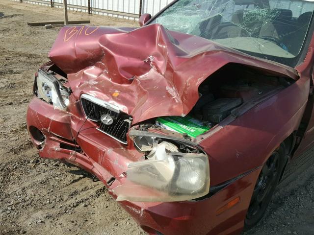 KMHDN45D83U524804 - 2003 HYUNDAI ELANTRA GL RED photo 9