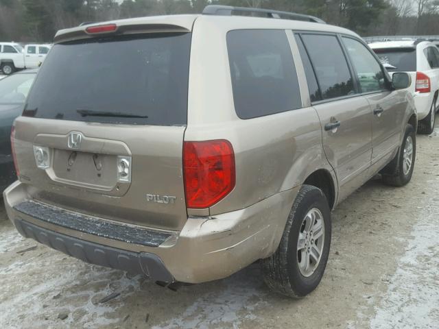 2HKYF18595H572265 - 2005 HONDA PILOT EXL GOLD photo 4