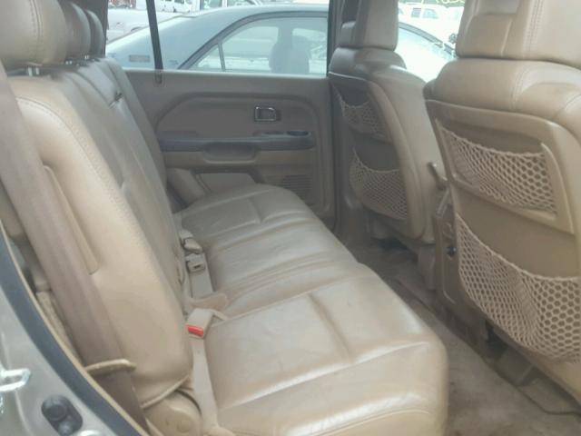 2HKYF18595H572265 - 2005 HONDA PILOT EXL GOLD photo 6