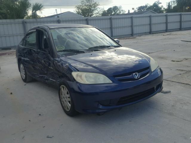 2HGES16564H617138 - 2004 HONDA CIVIC LX BLUE photo 1