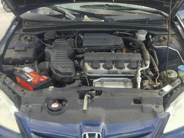 2HGES16564H617138 - 2004 HONDA CIVIC LX BLUE photo 7