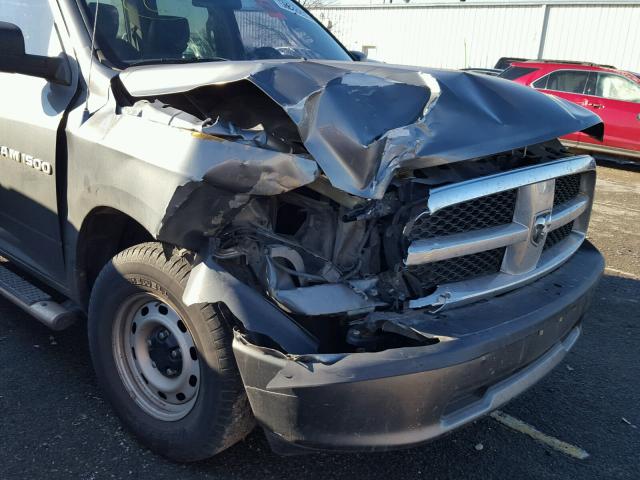 1D7RB1CP0BS663517 - 2011 DODGE RAM 1500 GRAY photo 9