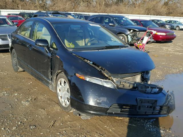 2HGFA16596H518078 - 2006 HONDA CIVIC LX BLACK photo 1