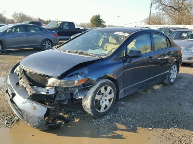 2HGFA16596H518078 - 2006 HONDA CIVIC LX BLACK photo 2