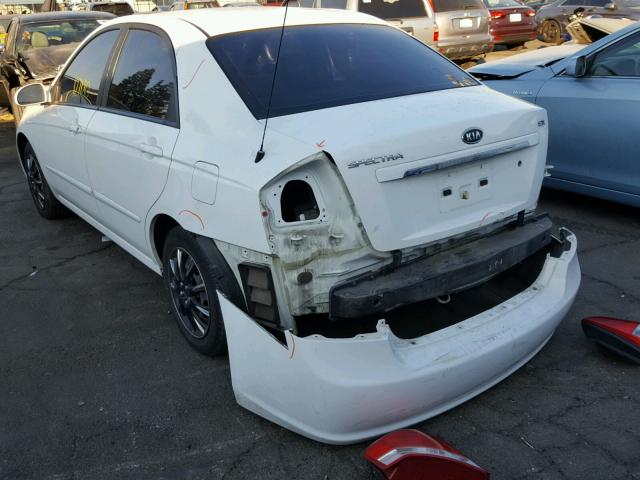 KNAFE222895664291 - 2009 KIA SPECTRA EX WHITE photo 3