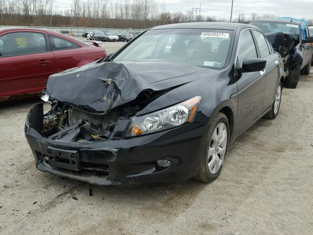 1HGCP36838A004509 - 2008 HONDA ACCORD EXL BLACK photo 2