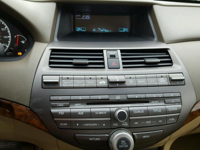 1HGCP36838A004509 - 2008 HONDA ACCORD EXL BLACK photo 9