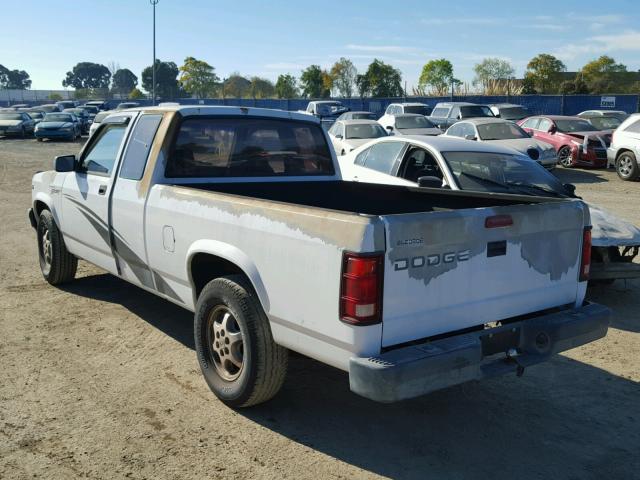 1B7GL23X1TS567773 - 1996 DODGE DAKOTA WHITE photo 3