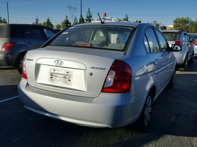 KMHCN46C79U374713 - 2009 HYUNDAI ACCENT GLS SILVER photo 4