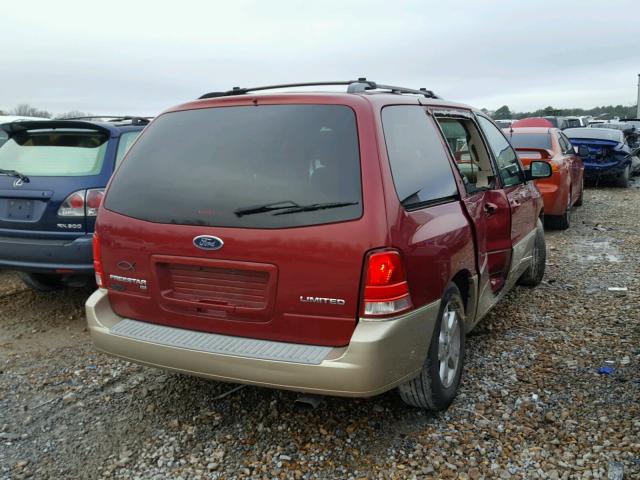 2FMZA58274BA70666 - 2004 FORD FREESTAR L RED photo 4