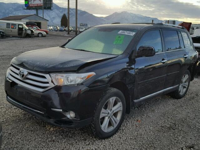 5TDDK3EH5DS176492 - 2013 TOYOTA HIGHLANDER BLACK photo 2