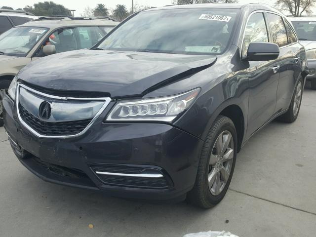 5FRYD4H80EB028249 - 2014 ACURA MDX ADVANC ნაცრისფერი ფოტო 2